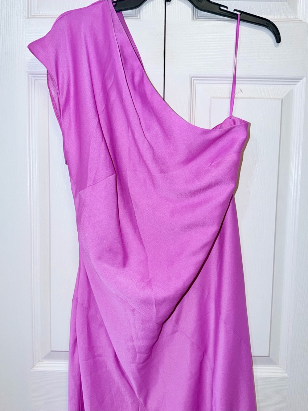 ASOS Pink One-Shoulder Maxi Dress (Sz 12) Ptp 23” - Picture 2 of 8